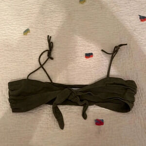 Urban outfitters green tie top cropped XL